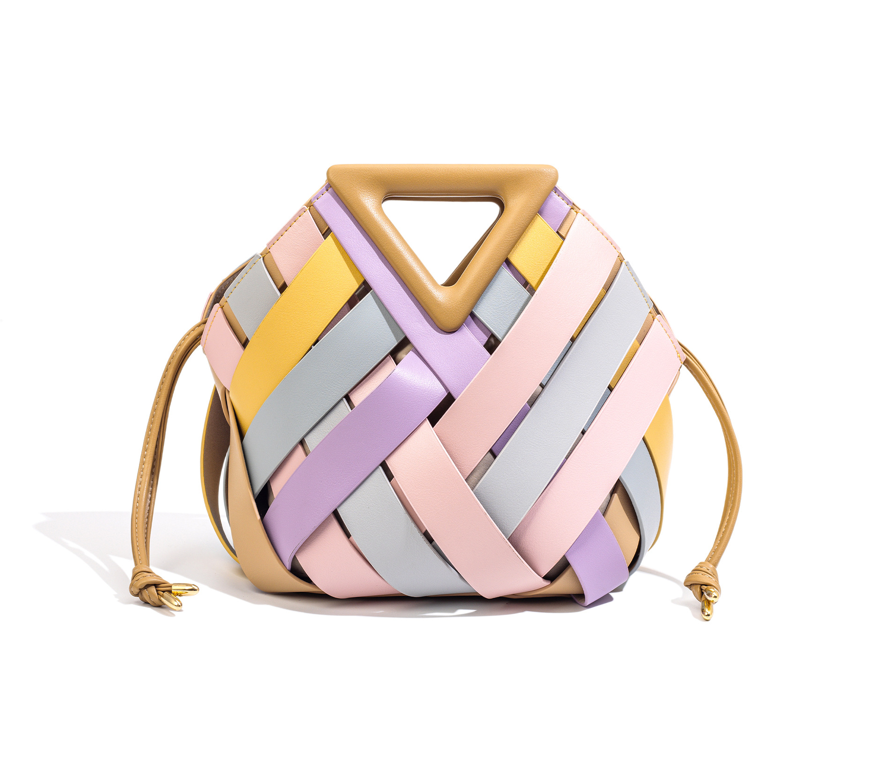 Designed Women's Vegan Leather Single or Cross Shoulder Woven Bag Lloret