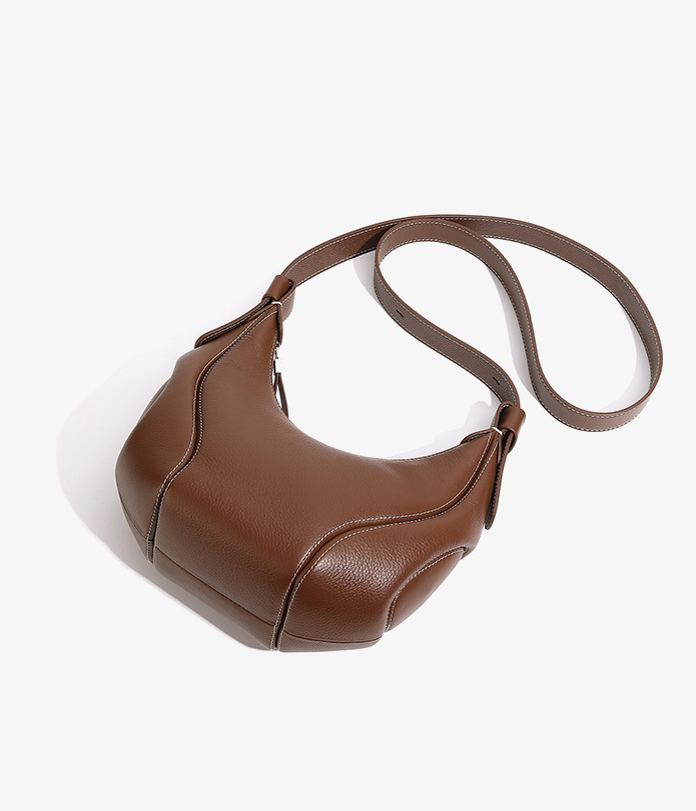 High-End Design Women's 100% Genuine Leather Single Shoulder or Crossbody Bag Olivia
