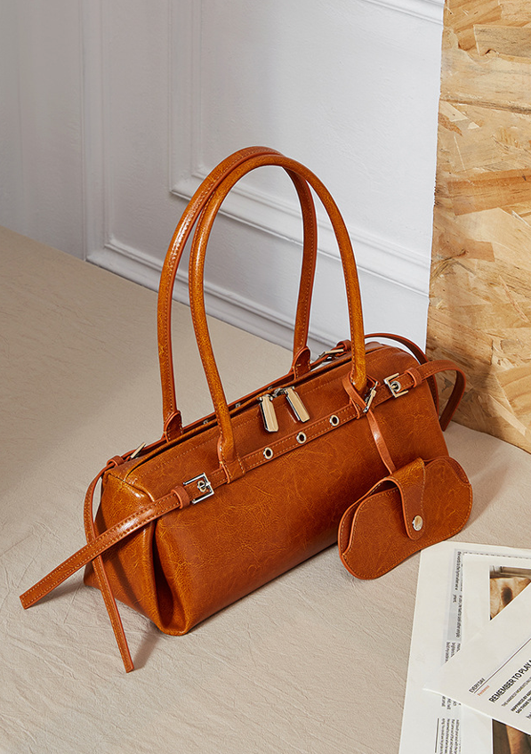 Underarm Long Style Baguette Women's 100% Genuine Leather Single Shoulder Bag Villa