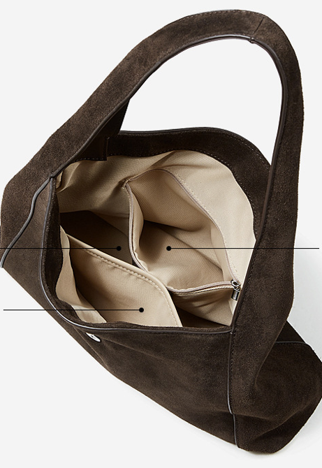 Women's Bag 100% Genuine Leather Suede Single Shoulder Bag Roche