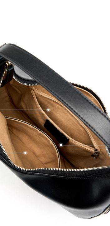 High-End Designed Women's 100% Genuine Leather Single Shoulder and Crossbody Dumpling Bag Oxford