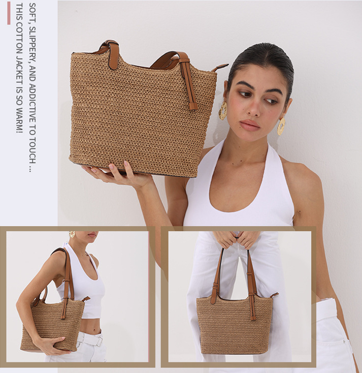 Designed Straw Woven Women's Single Shoulder Bag South Carolina