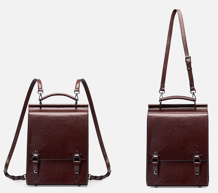 100% Genuine Leather simple and lightweight Women's backpack College