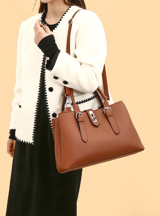 Designed Women's 100% Genuine Leather Single Shoulder Three-Piece Set Bag Utah
