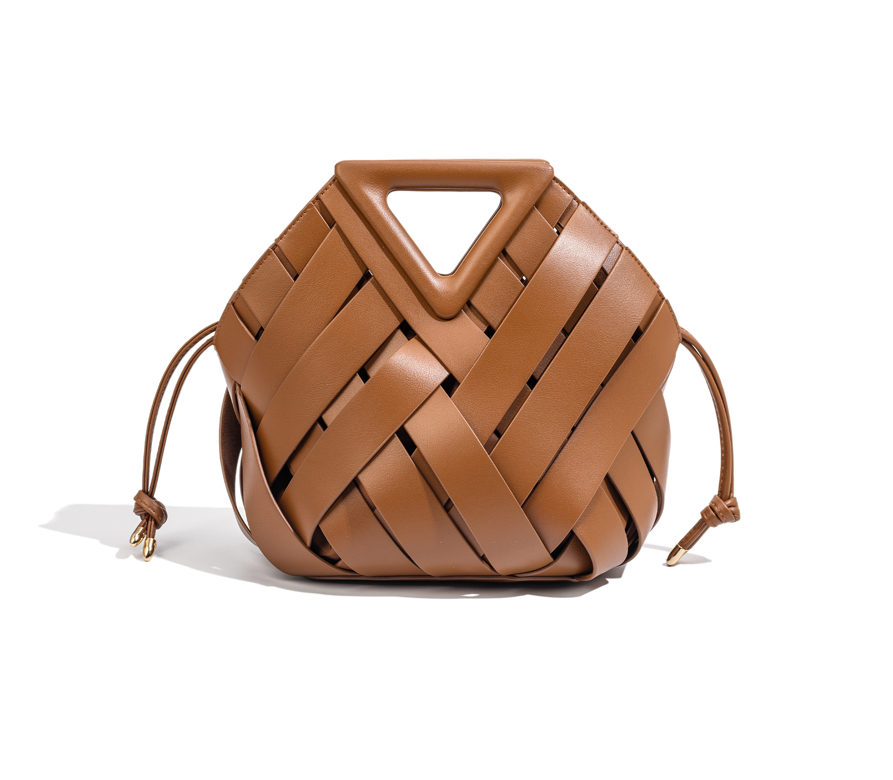 Designed Women's Vegan Leather Single or Cross Shoulder Woven Bag Lloret
