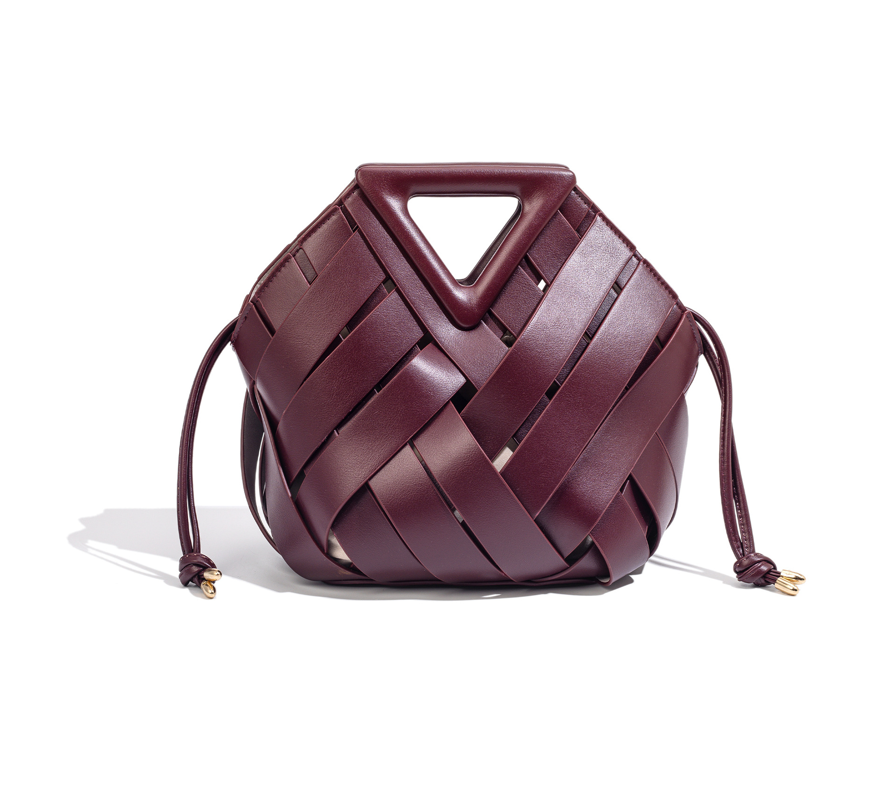 Designed Women's Vegan Leather Single or Cross Shoulder Woven Bag Lloret