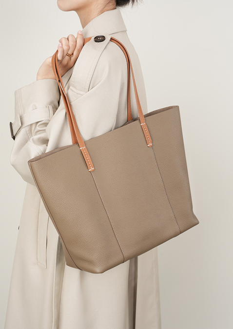 Designed Women's 100% Genuine Leather Single Shoulder Tote Bag Aragona