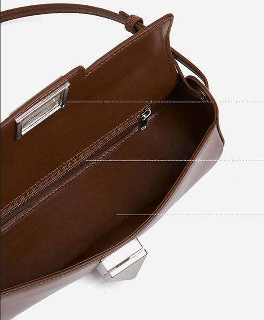 High-End Design Women's Bag 100% Genuine Leather Single Shoulder Small Square Bag Uno