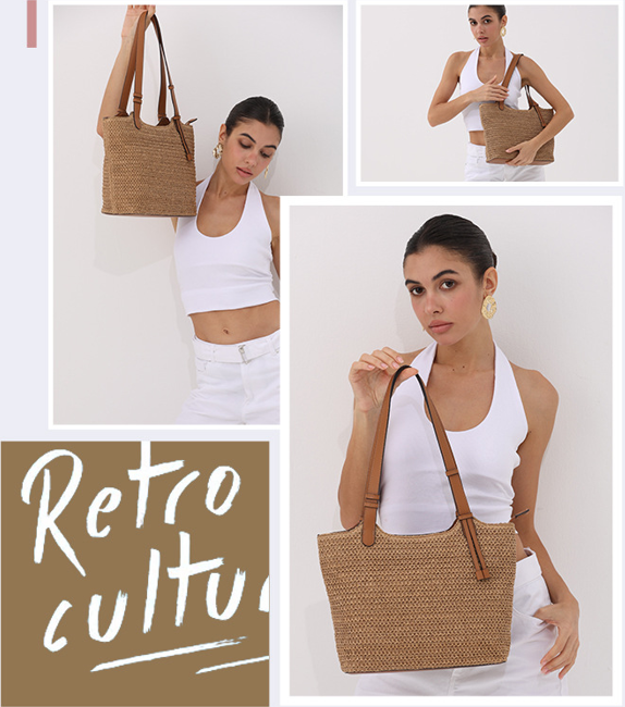 Designed Straw Woven Women's Single Shoulder Bag South Carolina