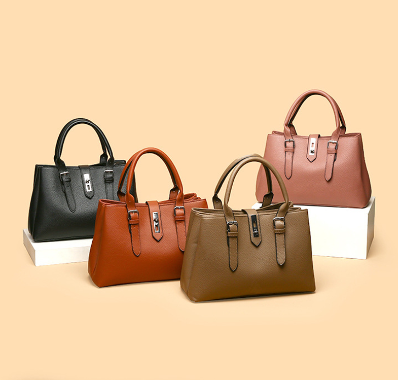 Designed Women's 100% Genuine Leather Single Shoulder Three-Piece Set Bag Utah