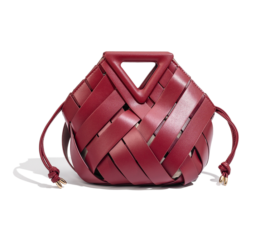 Designed Women's Vegan Leather Single or Cross Shoulder Woven Bag Lloret