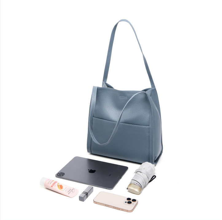 High-End Design Women's Bag 100% Genuine Leather Single Shoulder Tote Bag Ostia