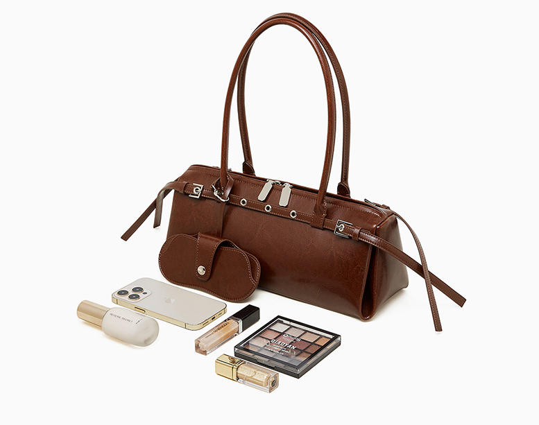 Underarm Long Style Baguette Women's 100% Genuine Leather Single Shoulder Bag Villa