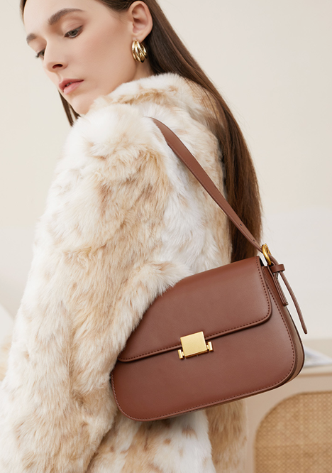 Designed Women's 100% Genuine Leather Single Shoulder or Crossbody Bag Alberta