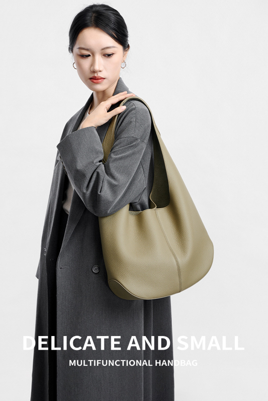 High-End Design Women's Bag 100% Genuine Leather Single Shoulder Tote Bag Corina