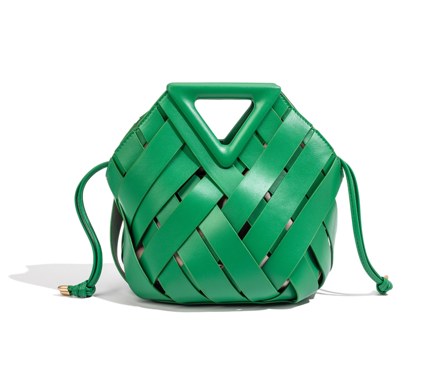 Designed Women's Vegan Leather Single or Cross Shoulder Woven Bag Lloret