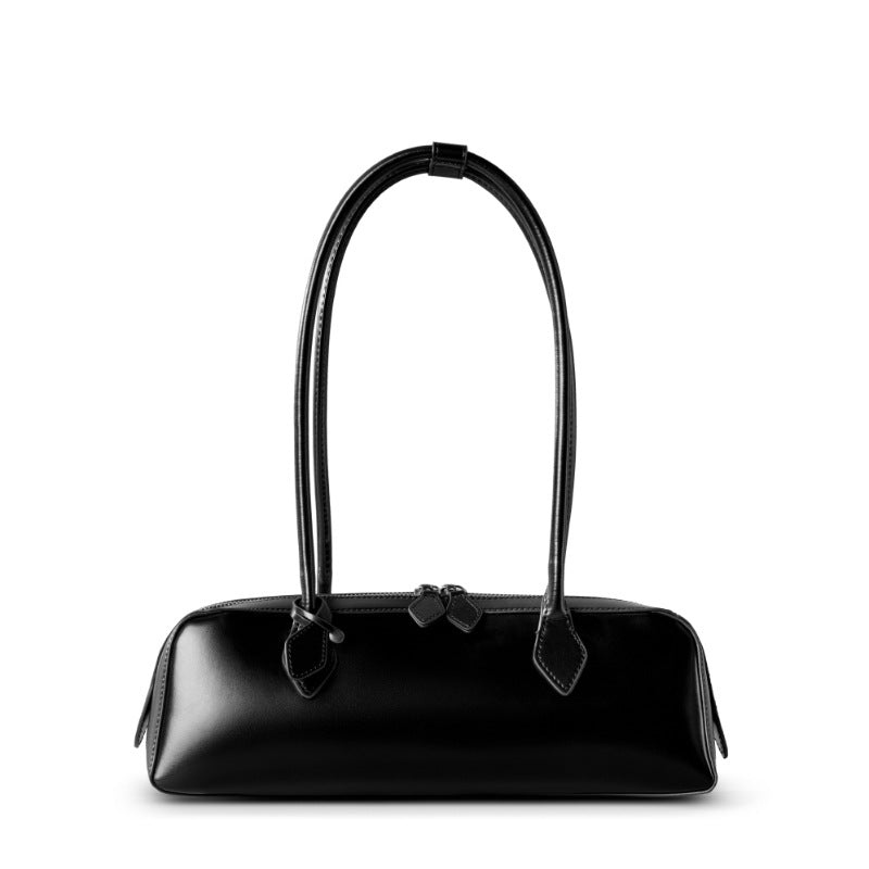 Underarm Long Style Baguette Women's 100% Genuine Leather Single Shoulder Bag North Carolina