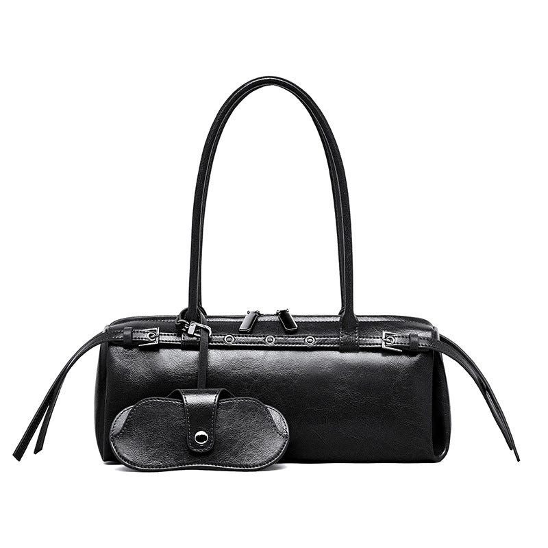 Designed Women's 100% Genuine Leather Single Shoulder Baguette Bag Villa
