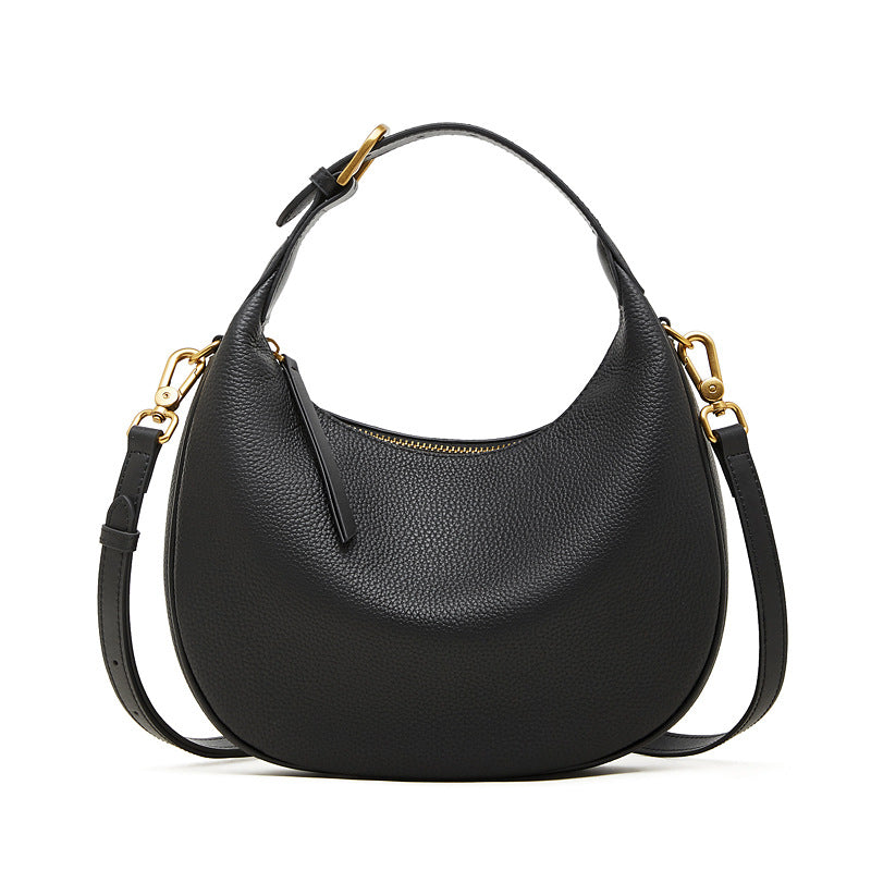 High-End Design Women's 100% Genuine Leather Single Shoulder Dumpling Bag Santa Ana