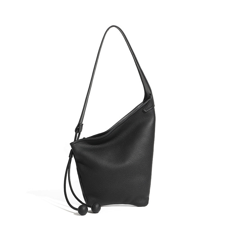 Designed Women's 100% Genuine Leather Single Shoulder Unique Asymmetrical Bag Madrid