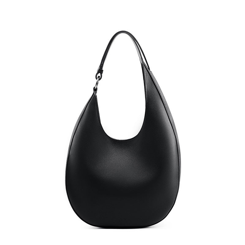 Designed Women's 100% Genuine Leather Single Shoulder and Crossbody Dumpling Bag Midway