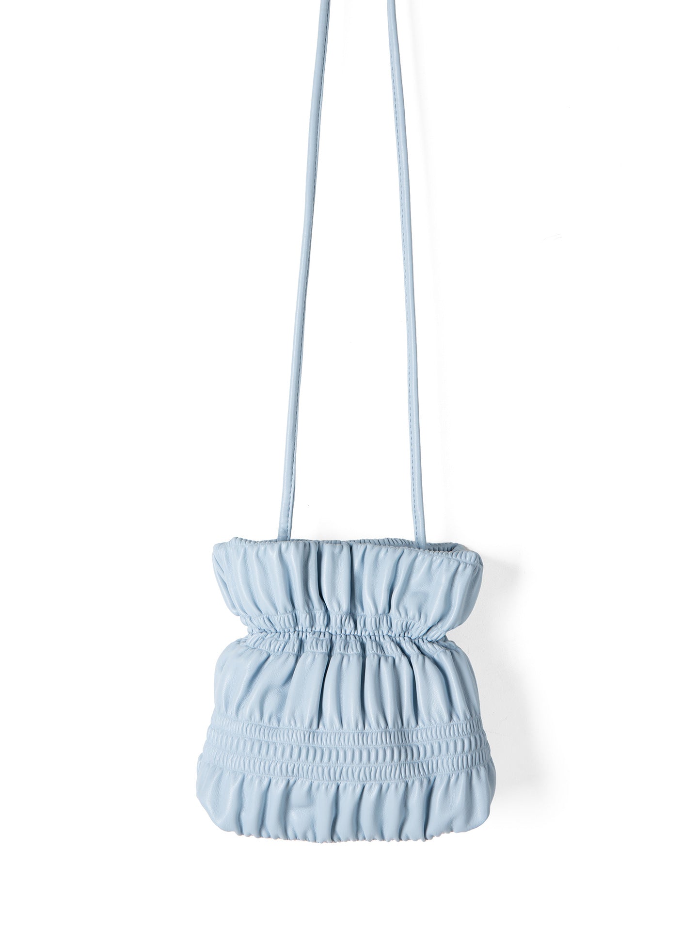 Designed Women's Vegan Leather Single Shoulder or Crossbody Drawstring Bucket Bag Aleria