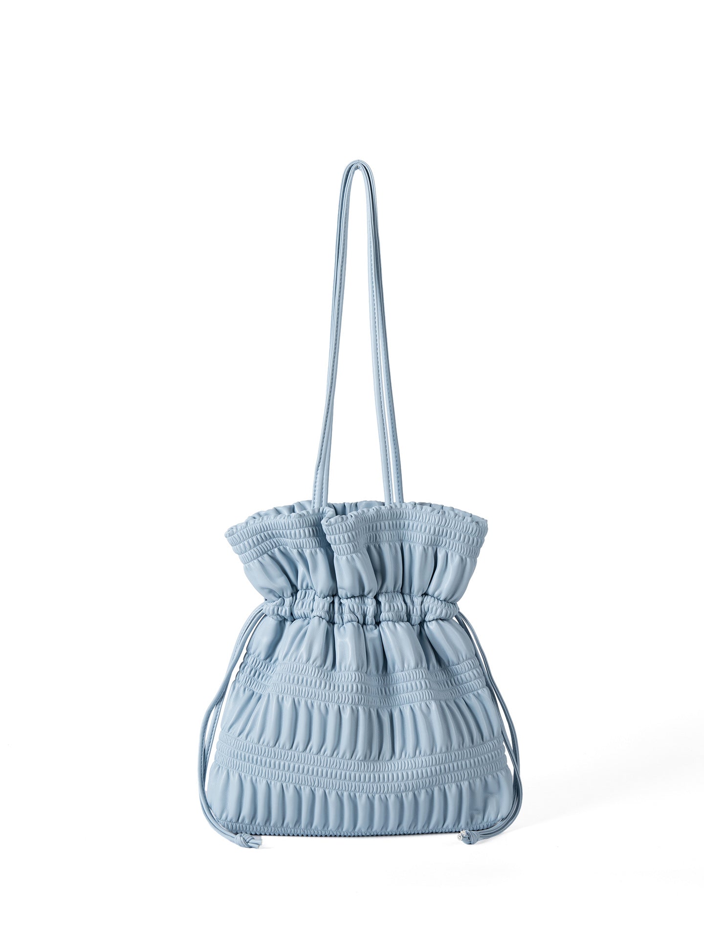 Designed Women's Vegan Leather Single Shoulder Drawstring Bucket Bag Torro