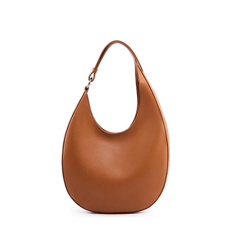 Designed Women's 100% Genuine Leather Single Shoulder and Crossbody Dumpling Bag Midway