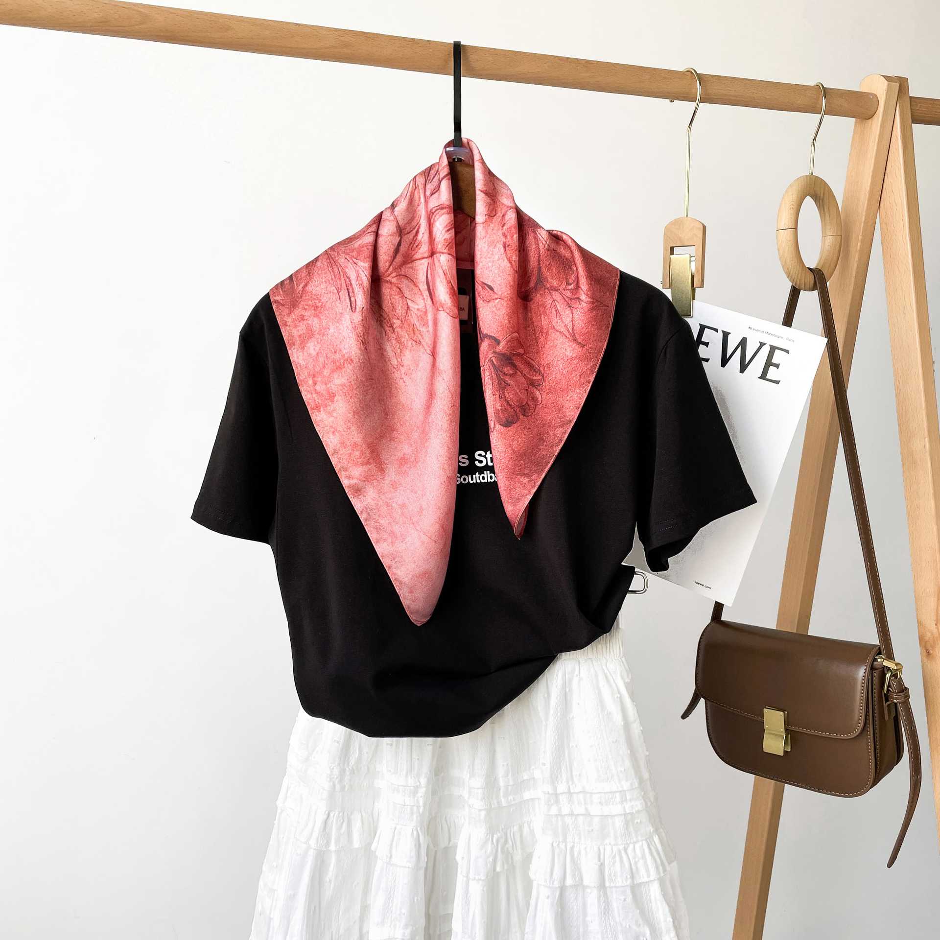 Women's 100% Mulberry Silk Scarves, Oil Printed in France