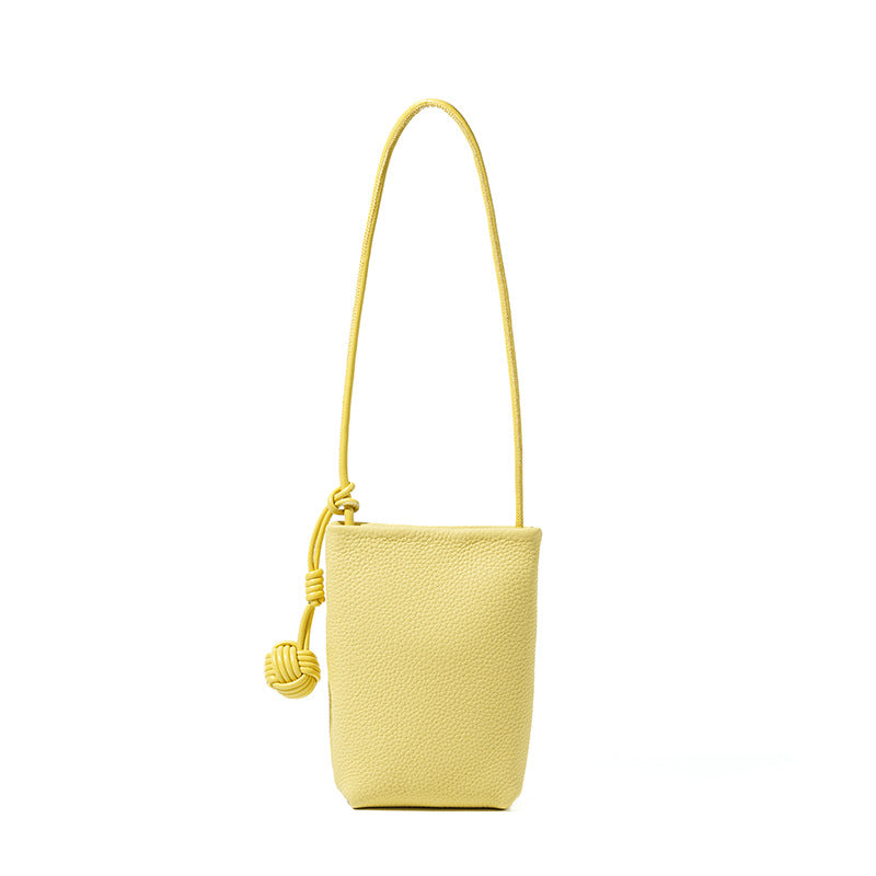 Designed Women's 100% Genuine Leather Small Single Shoulder or Crossbody Mobile Phone Bag Nice