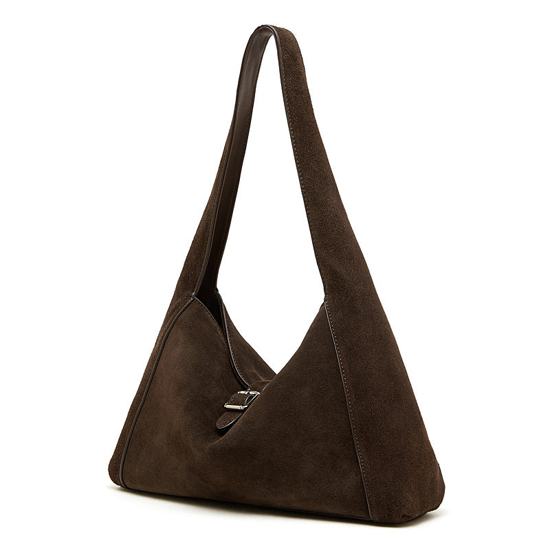 Designed Women's 100% Genuine Leather Suede Single Shoulder Bag Roche