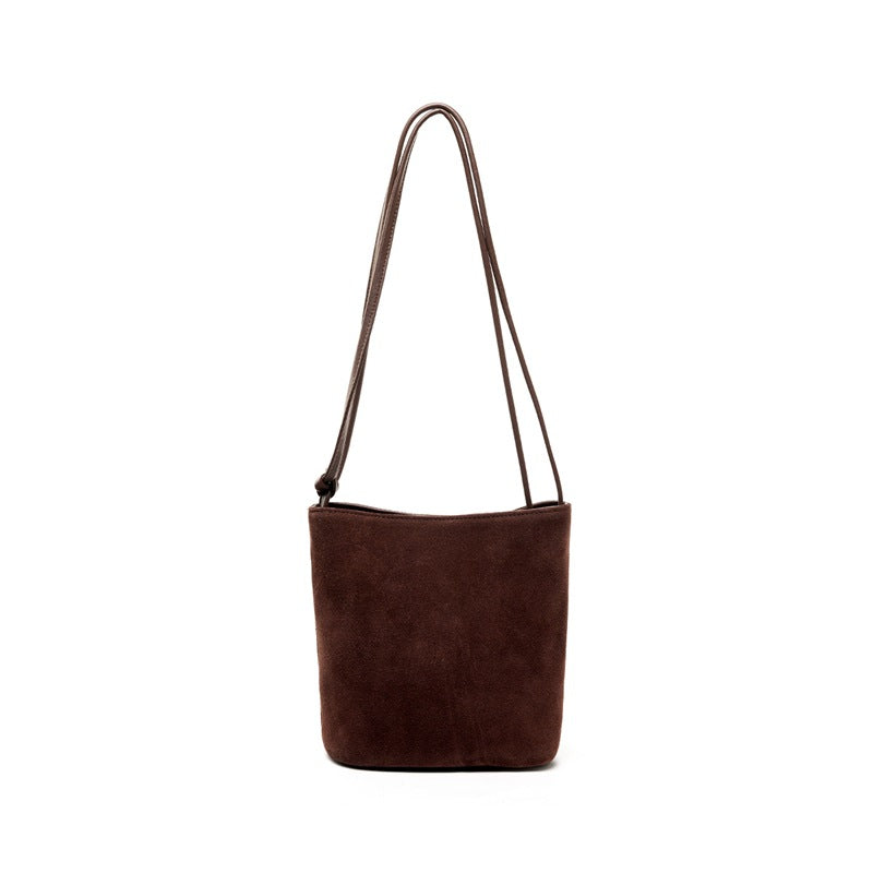 Designed Women's 100% Genuine Nubuck Leather Single Shoulder or Crossbody Bag Riverside