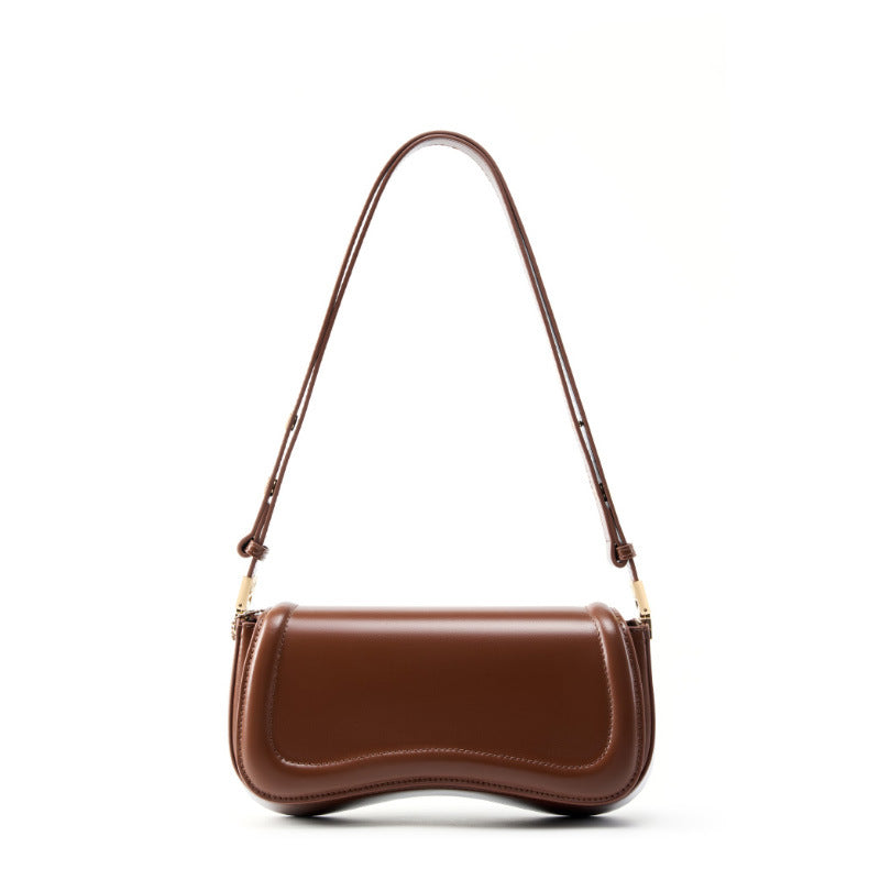 High-End Design Women's 100% Genuine Leather Single Shoulder Tofu Bag Arkansas