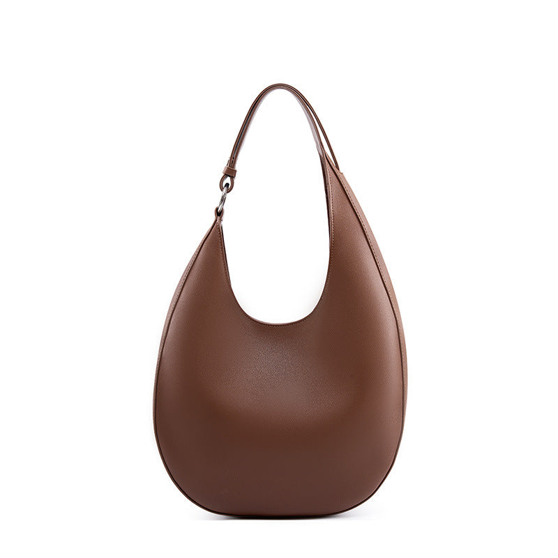 Designed Women's 100% Genuine Leather Single Shoulder and Crossbody Dumpling Bag Midway