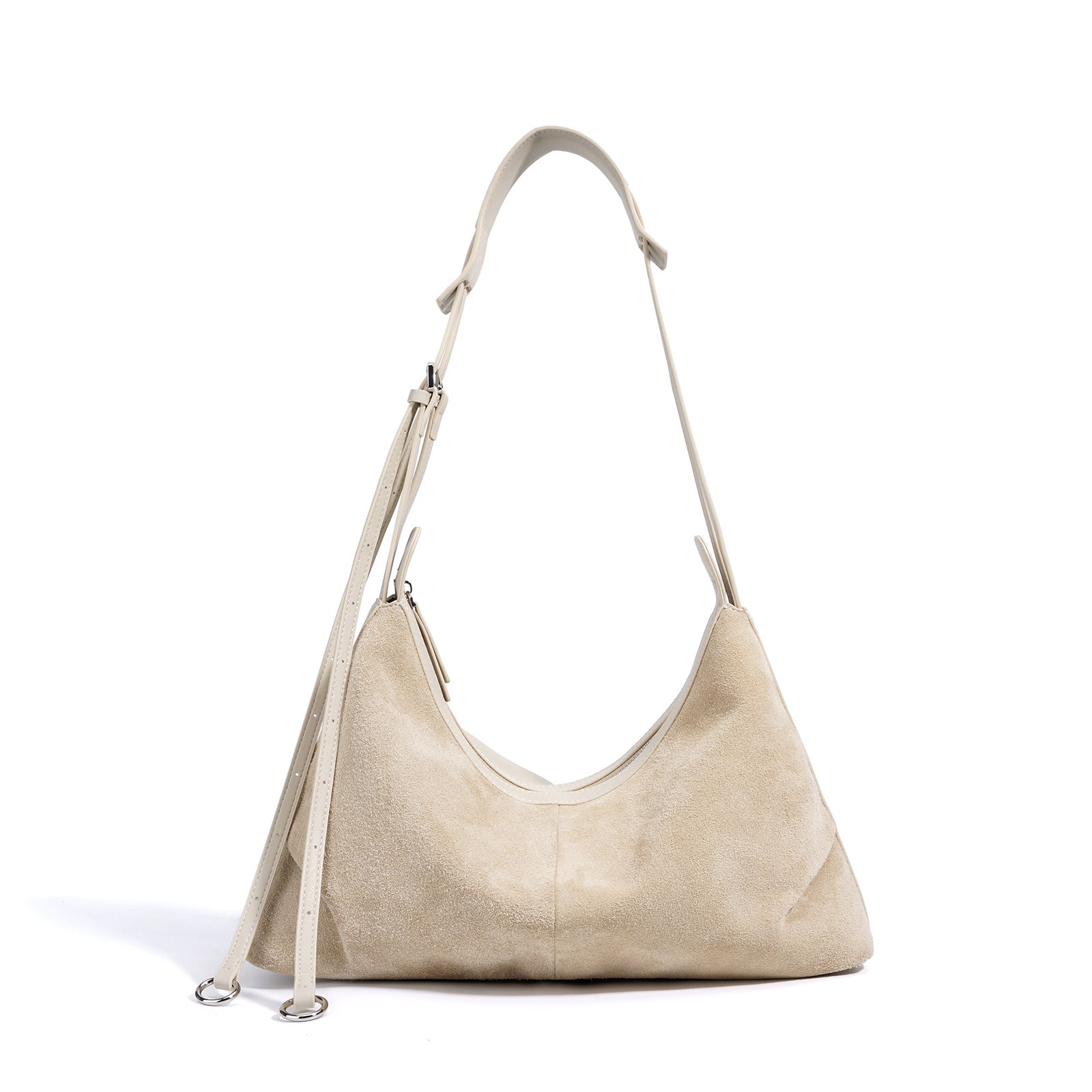 Designed Women's 100% Genuine Leather / Suede Long Handle Shoulder Underarm Pillow Bag Arles
