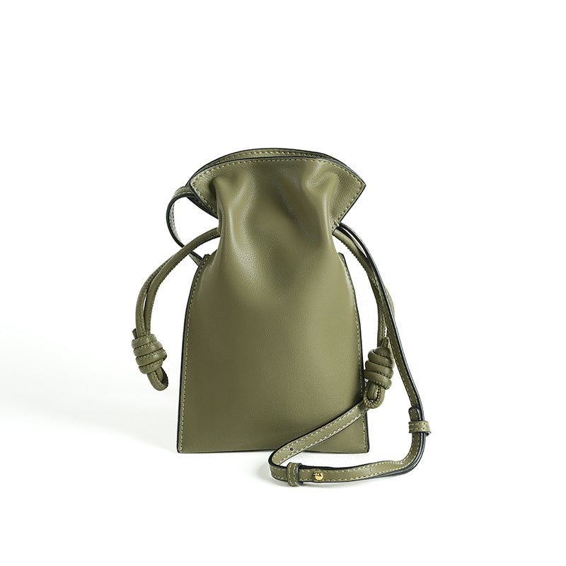 High-End Design Women's 100% Genuine Leather Small Single Shoulder or Crossbody Flat Bag Sorento
