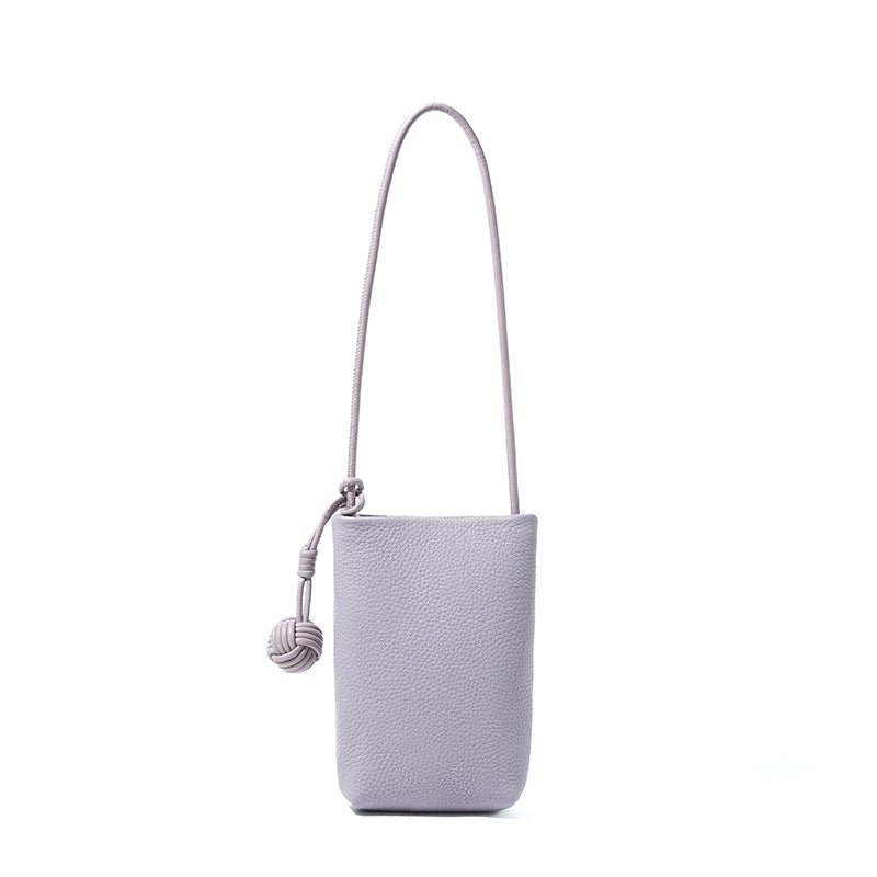 Designed Women's 100% Genuine Leather Small Single Shoulder or Crossbody Mobile Phone Bag Nice