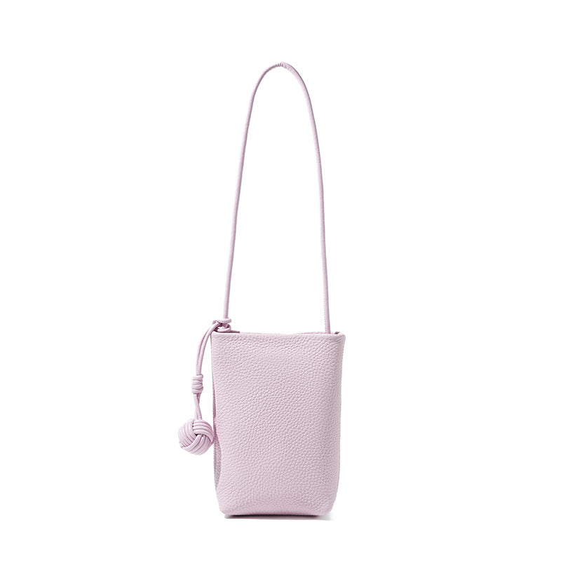 Designed Women's 100% Genuine Leather Small Single Shoulder or Crossbody Mobile Phone Bag Nice