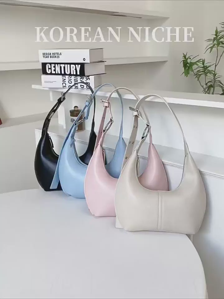 Designed Women's Vegan Leather Single Shoulder Dumpling Bag Nuoro