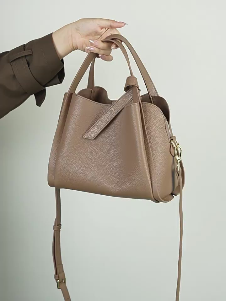 High-End Design Women's Bag 100% Genuine Leather Single Shoulder or Crossbody Bag Washington