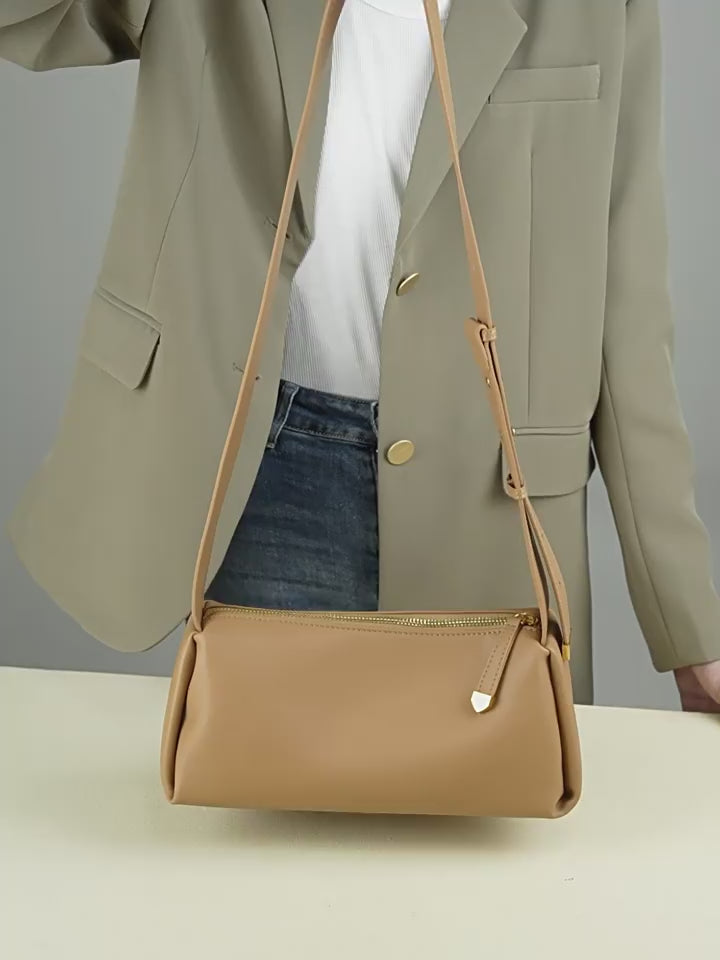 High-End Design Women's 100% Genuine Leather Single Shoulder Baguette Bag Alabama