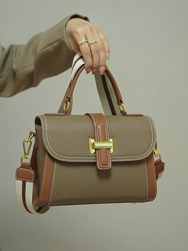 High-End Design Women's Bag 100% Genuine Leather Single Shoulder or Crossbody Bag Malaga