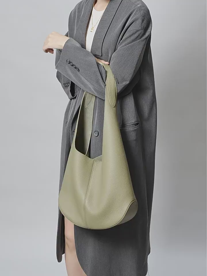 High-End Design Women's Bag 100% Genuine Leather Single Shoulder Tote Bag Corina