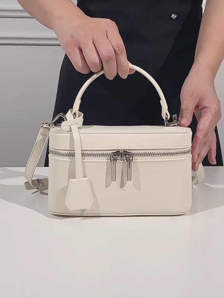 High-End Design Women's 100% Genuine Leather Single Shoulder or Crossbody Handmade Box Bag Puerto Rico
