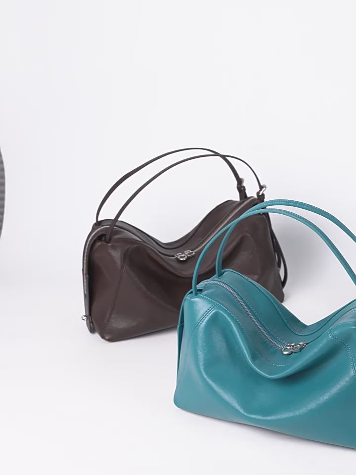 Designed Women's 100% Genuine Leather Pillow-Shaped Shoulder Bag Mallorca
