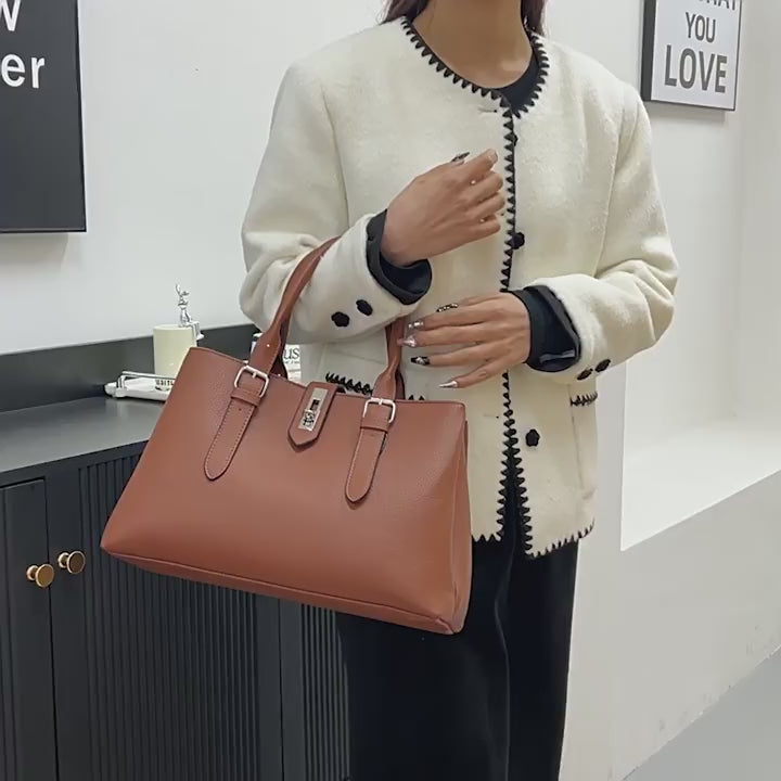 High-End Leather Three-Piece Set of Elegant Cross-Body Handbags Utah