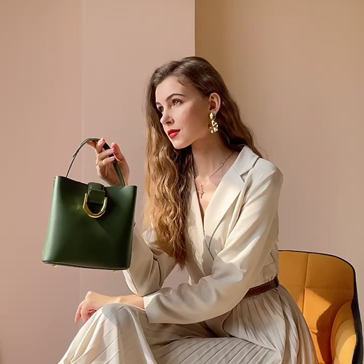 High-End Design Women's Bag 100% Genuine Leather Single Shoulder or Crossbody Bag Toledo