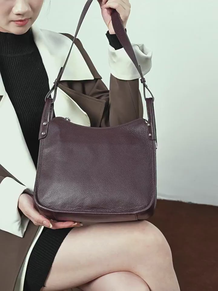 High-End Design Women's Bag 100% Genuine Leather Single Shoulder or Crossbody Tote Bag Kansas