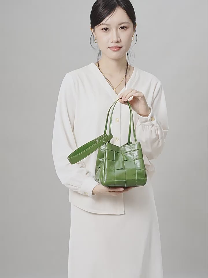High-End Design Women's 100% Genuine Leather Single or Cross Shoulder Tote Bag Romano