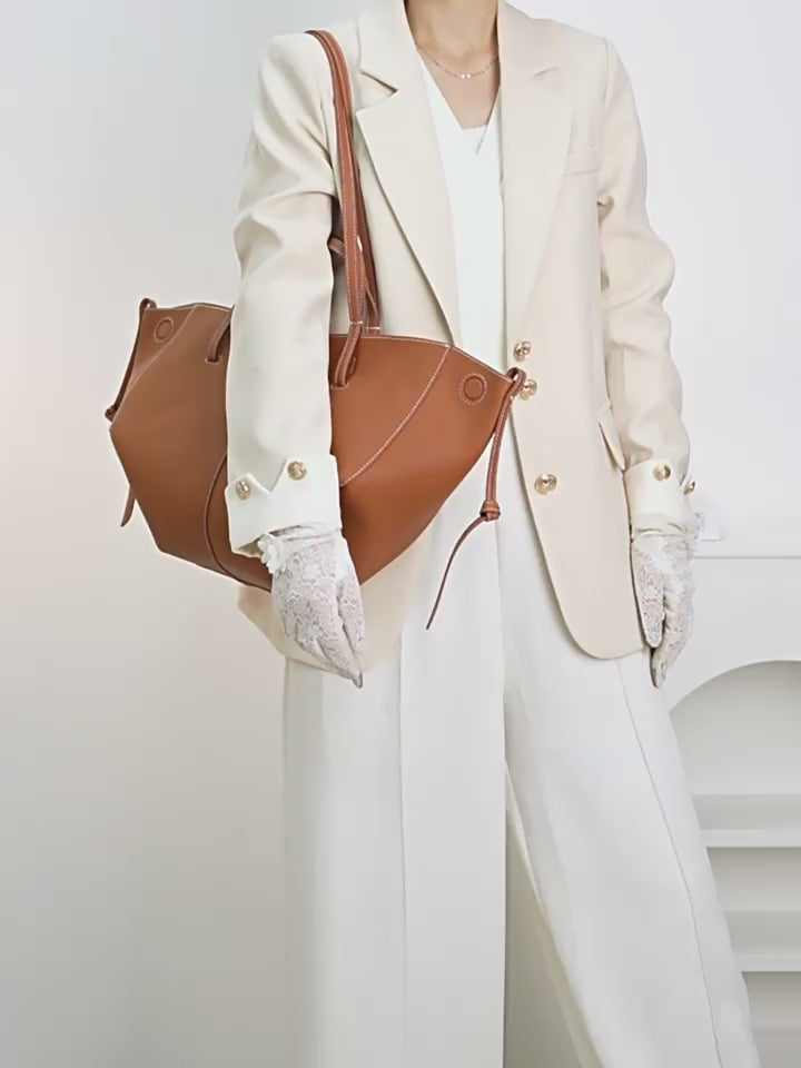 High-End Design Women's 100% Genuine Leather Shoulder and Crossbody Bag Arno